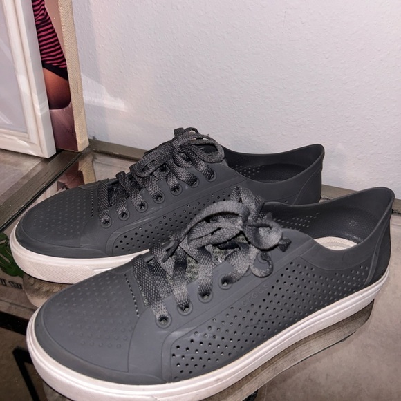 Crocs Citilane Roka Court charcoal gray women’s 10 lace up - Picture 2 of 9